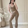 Flared sportlegging camel brown
