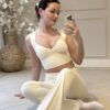 Yoga top chiffon white